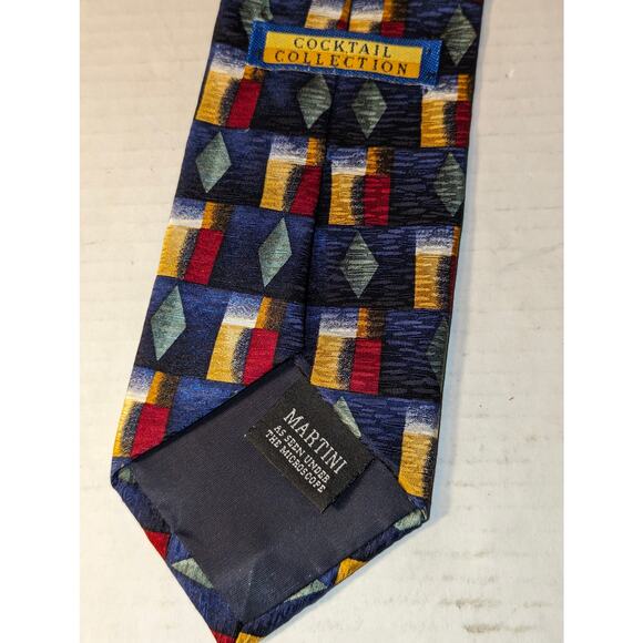 Cocktail Collections Martini As seen under the Microscope 100% Silk Made in USA - Picture 5 of 8